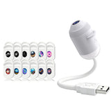 2-in-1 Galaxy Projector Night Light Touch Control USB Star Projector Lamp with 12 Replacement Films for Car Bedroom