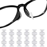 12 Pairs of Adhesive Silicone Nose Pads for Glasses Non-Slip Replacement Nose Pads for Plastic Metal Frames Transparent