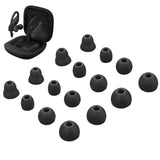 16Pcs Silicone Earbud Tips Compatible with Beats Powerbeats Pro Flex & X Black