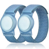 2PCS Protective Cover Wristband Nylon Air Tag Band Anti-lost for Airtag Blue