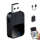 2 in 1 Wireless CarPlay Adapter USB Plug and Play Android Auto Car Dongle Black