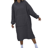 Reversible Wearable Blanket Plush Warm Cozy Blanket One Size Fits All Gray