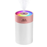 Colorful LED Humidifier with Night Light for Home and Bedroom Use Pink