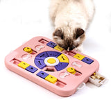 Dog Puzzle Feeder Slow Feeding Interactive Toy Anti-Choking Puzzle Bowl for Dogs Pink