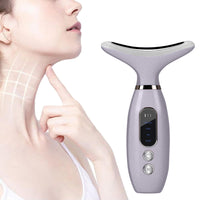 Facial Massager for Face and Neck with LED and Vibration Violet
