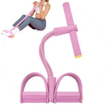 Portable Pedal Ankle Resistance Band Body Exercise Equipment Pink