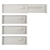 4Pcs Adjustable Drawer Dividers Multi Purpose Storage Organizer for Drawers Shelves Gray