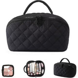 Large Capacity Portable Cosmetic Bag Travel Toiletry Storage Organizer Black