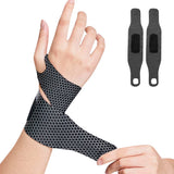 2PCS Fitness Wrist Support Brace Elastic Wrist Guards for Gym Training and Sports Black