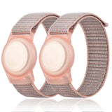 2PCS Protective Cover Wristband Nylon Air Tag Band Anti-lost for Airtag Beige