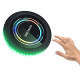 Light Up Flying Disc Rechargeable 50 LEDs Lighting Flying Toy for Patio Lawn Outdoor Games Green