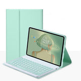 Bluetooth Keyboard with Case Compatible with Lenovo Xiaoxin Pad 11 J606 J607 J616F Protective Tablet Cover with Adjustable Stand Green