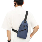 Crossbody Bag Casual Sling Bag Multi-Pocket Chest Bag Blue