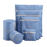 6Pcs Set Mesh Washing Bags Laundry Bags Clothes Wash Bags Blue
