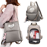 3-in-1 Anti-Theft Backpack for Women Men Convertible Handbag Travel Shoulder Bag Khaki