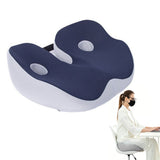 Ergonomic Seat Cushion Multipurpose Memory Foam Seat Pad Navy Blue