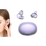 Bluetooth Open Ear Clip-On Earbuds Wireless Headphones for Sports Purple