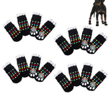 16Pcs Set Anti-Slip Dog Socks Stretchable Footwear Paw Protector for Indoor Use Spot Style