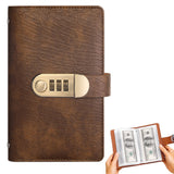 Savings Challenge Book 100 Envelopes with 3 Digit Combination Lock Brown