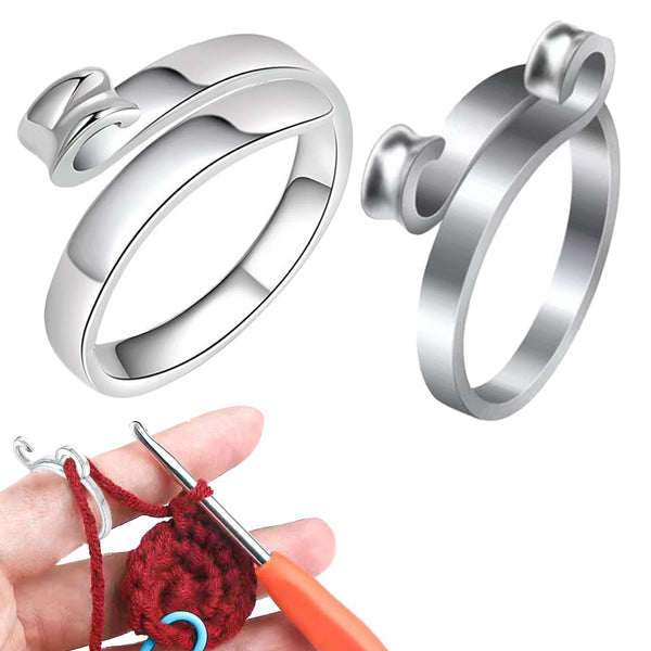 Adjustable Opening Ring Knitting Loop Ring Open Yarn Guide Needlework Ring Style 2