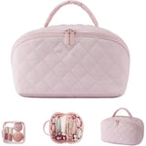 Large Capacity Portable Cosmetic Bag Travel Toiletry Storage Organizer Pink