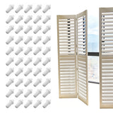 50PCS Plastic Spring Pivot Pins for Plantation Shutters White