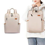 Travel Laptop Backpack Casual Rucksack Shoulder Bag for Work School Beige