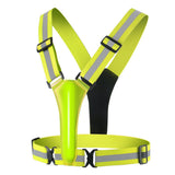 3-Mode LED Reflective Sports Vest for Running Cycling Night Activities Yellow