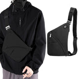 Anti-Theft Travel Right Chest Pack Crossbody Bag Sling Bag for Bicycle Sport Black