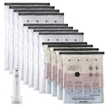 Travel Vacuum Storage Bags Kit with Electric Pump Compression Bags for Suitcases Travel Moving Storage