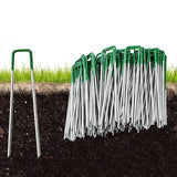 100 PCS 15cm Galvanized U Shaped Garden Landscape Staples