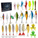 24-Piece Fishing Lure Set with Assorted Baits Sizes & Shapes