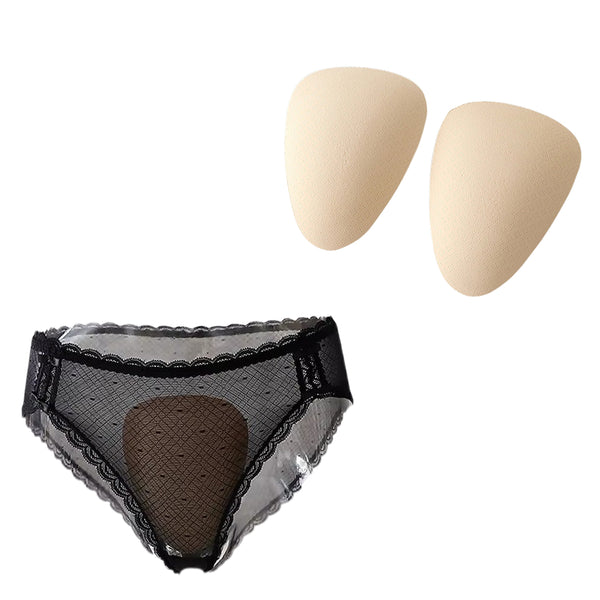 4Pcs Traceless Underwear Pads Anti Glare and Anti Awkward Thread Insert Pads