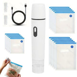 Handheld Vacuum Sealer with 15 Bags and 2 Clips for Clothes Bedding Meat Vegetables
