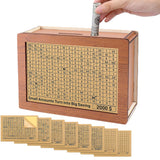 Cash Coin Savings Box with 8 Replacement Amounts Stickers Saving Challenge Box