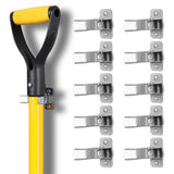 10 PCS Wall Mount Spring Grip Broom Tool Holder Storage Rack with Screws