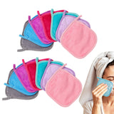 14 PCS Reusable Flannel Makeup Remover Cloth Set in 7 Colors