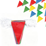 Triangle Flag Banner Set Colorful for Wedding Ceremony Party Festival