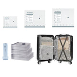 12Pcs Travel Vacuum Storage Bags with Electric Pump  Space Saver Packing Bags