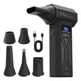 Cordless Electric Air Duster 4 Speed Modes Air Blower with LED Display for Keyboard PC Car Home Cleaning