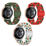 3 PCS Christmas Nylon Watch Bands for Samsung 6th Gen Quick Release