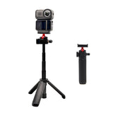 3-in-1 Quick Release Selfie Stick Tripod Grip with Cold Shoe for DJI Osmo Nano 4-Section Extendable Mini Tripod for Vlogging Travel