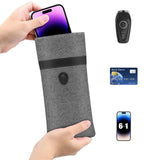 Faraday Phone Pouch RFID Protection Key Pouch Wallet Case For Privacy Grey