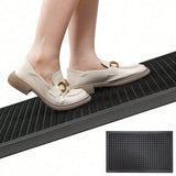 PVC Entrance Mat 45x75cm Slip Resistant Rubber Backing for Door Black