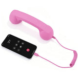 Type C Wired Phone Handset Retro with Mic for Phones and Computers Pink