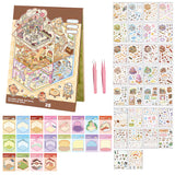 DIY 3D Miniature Sticker Kit with 20 Cartoon Stickers for Kids and Adults