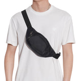 Casual Chest Bag Multi-Pocket Waist Bag for Sports Traveling Workout Black