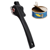 Smooth Edge Can Opener Manual Stainless Steel Secure Cut Lid Side Black