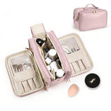 Large Capacity Travel Makeup Bag Portable Cosmetic and Toiletry Organizer Pink