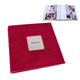 200 Pocket Photo Album with Writing Space for Wedding Family Photos Red